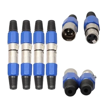 

2pcs 3 Pins XLR Connector Female + Male MIC Jack Plug Audio Microphone Cable Connector MIC Adapter For Microphone Audio Tool