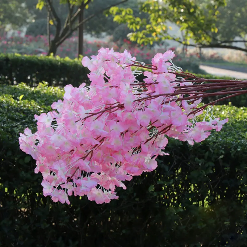 Около 100 см длинные Искусственные Шелковые вишневые цветы филиал домашний офис настольные Искусственные цветы реквизит для фотосессии