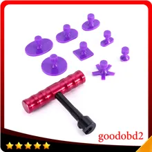 Новейший 8 шт. PDR инструмент Клеевые стержни для вытягивания вмятин+ 1 шт. Т-бар вмятин подъемник для автомобиля, без краски вмятин Инструменты для ремонта автомобиля вмятин