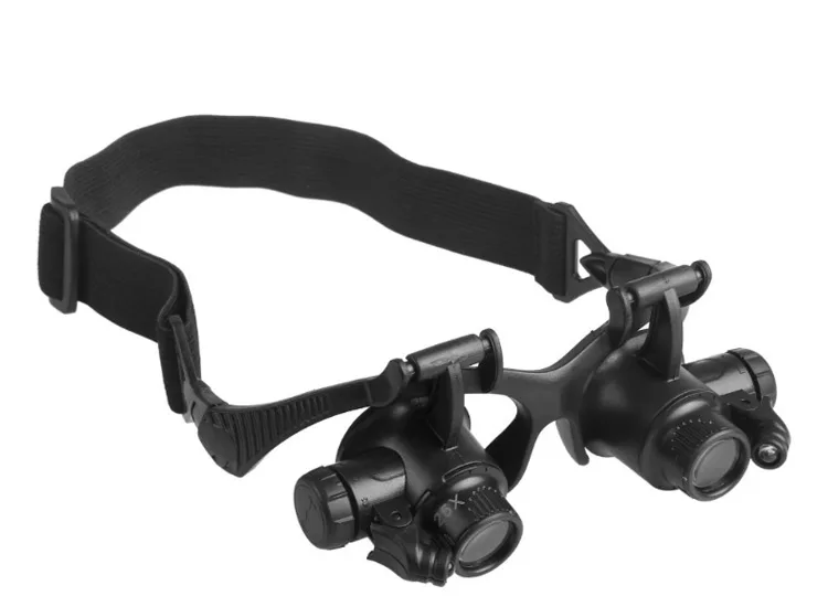Safety Goggles Watch Repair Jewelry magnifying Glasses With LED Light and Replaceable 4 Pairs Magnifier 10152025X Lens (2)