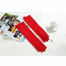 Теплые зимние женские длинные кашемировые перчатки женские экранные сплошные шерстяные перчатки для девушек Длинные митенки для невесты