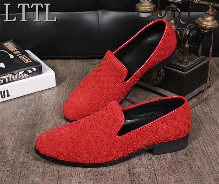 

2018 2017 Fashion Summer Style Moccasins Knitted Leather Men Loafers High Quality Shoes Men Driving Flats Black Red Espadrilles