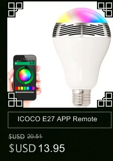 ICOCO 28 светодиодный s 12 W умный беспроводной Bluetooth светодиодный Стереодинамик RGB цветная лампочка свет Музыка лампа+ пульт дистанционного управления Лидер продаж