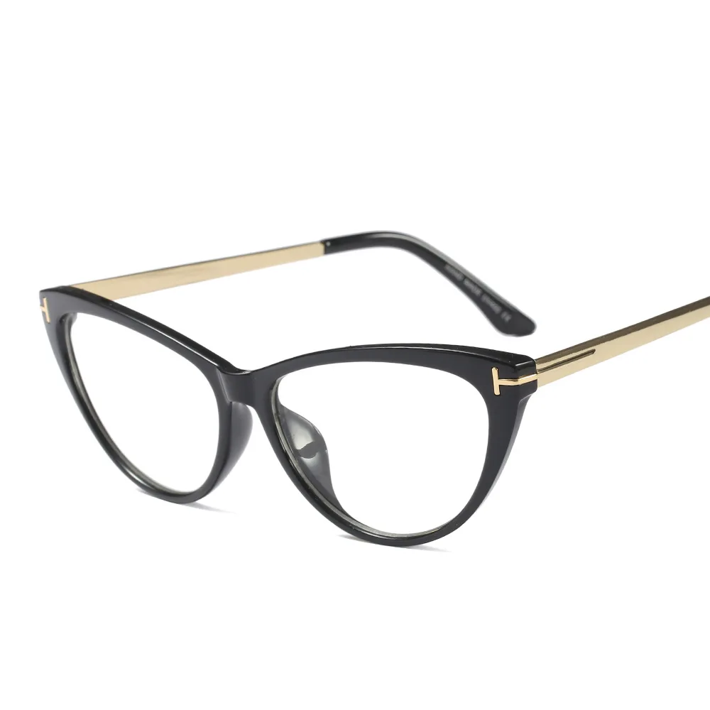 Cubojue Cat'e, очки для глаз, женские очки с градусной оправой, женские маленькие кошачьи очки, очки для рецепта, оптические/макияж, мода - Цвет оправы: shiny black