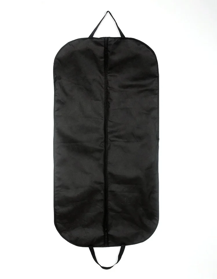 

Non Woven Suit Overcoat Dust Proof Cover High Quality Black Clothing Storage Bag Travel Garment Carrier W9169