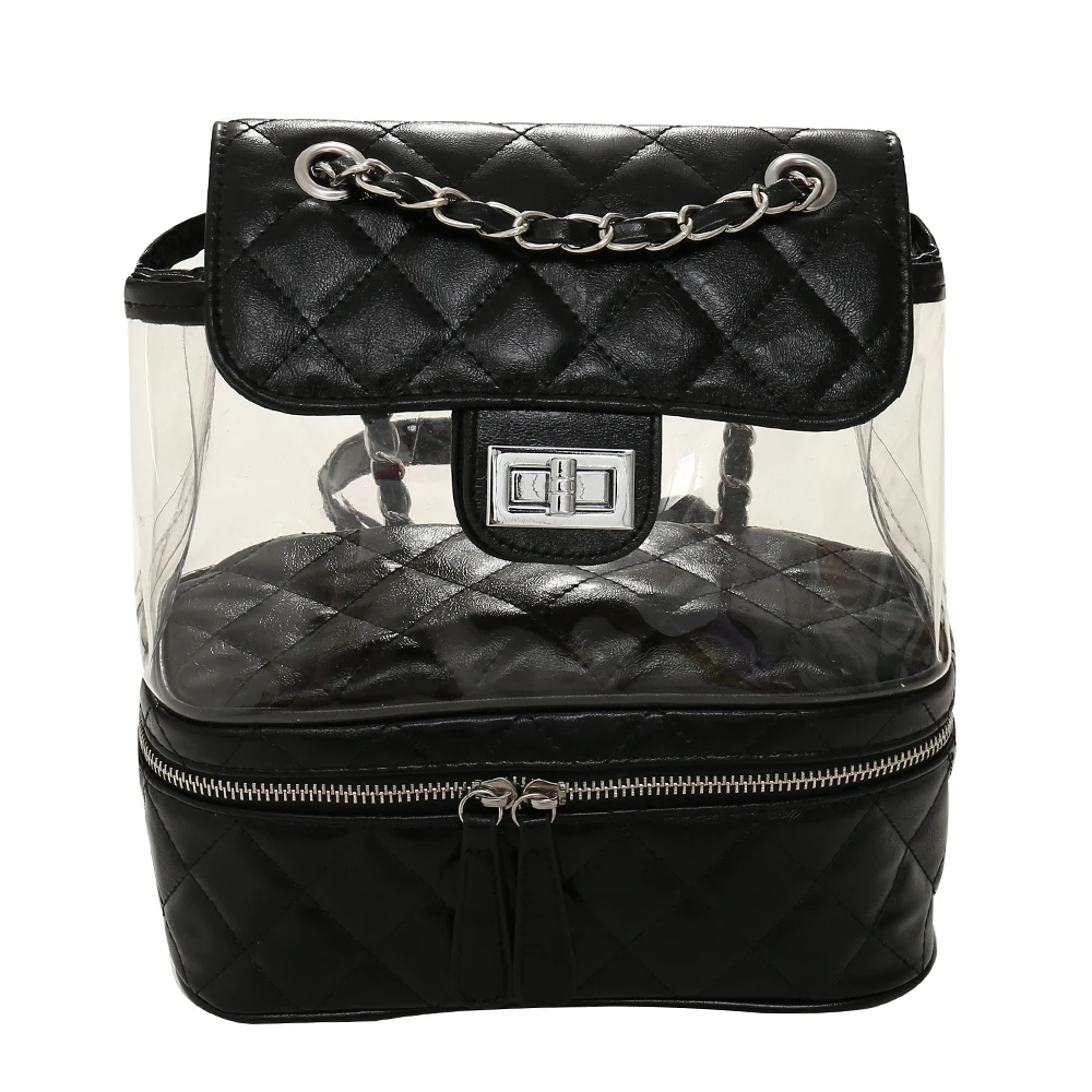 

mini backpack women clear small school bag female backpack student back pack bags ladies tote bags pvc flap purse 2018
