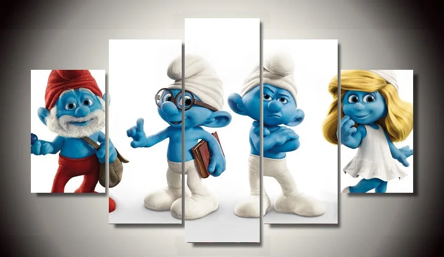 unframed Printed 5 pieces Cartoon Movie Painting r...