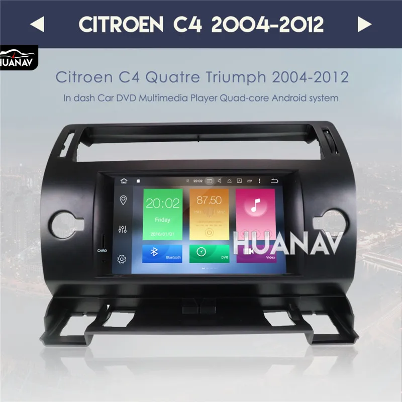 Cheap Car DVD player GPS navigation for Citroen C4/C-Quatre/C-Triumph 2004-2012 GPS HeadUnit  Android8.0 4GB+32GB/Android7.1 2GB+16GB 4