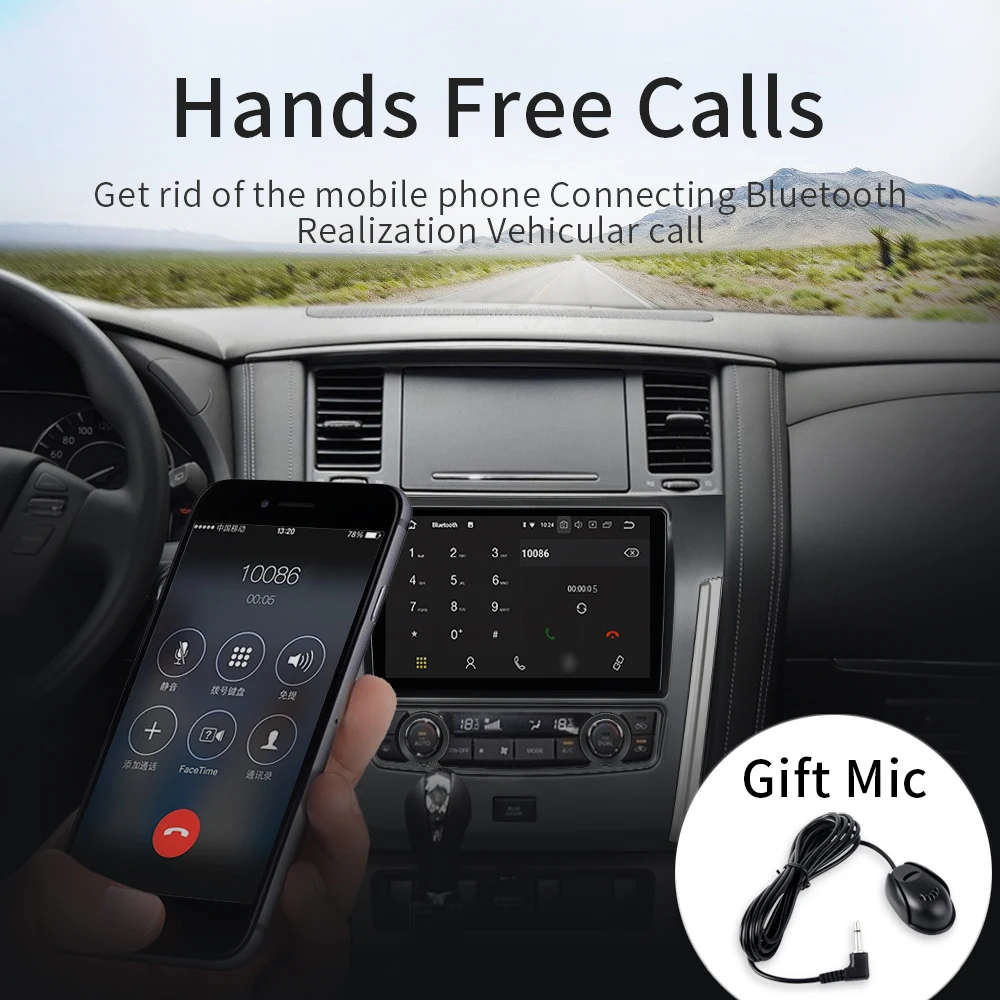 Flash Deal Dasaita 1 Din Car Radio GPS Android 9.0 for Nissan Patrol 2018 with 10.2" IPS Touch Screen MP3 player Navigation 4*50W 4