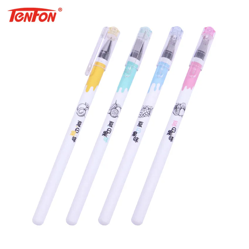 

TENFON 1PC Small Fresh Style Writing Neutral Pen 0.38mm Black Gel Pen Refills Plastic Needle Gel Pen G-9518