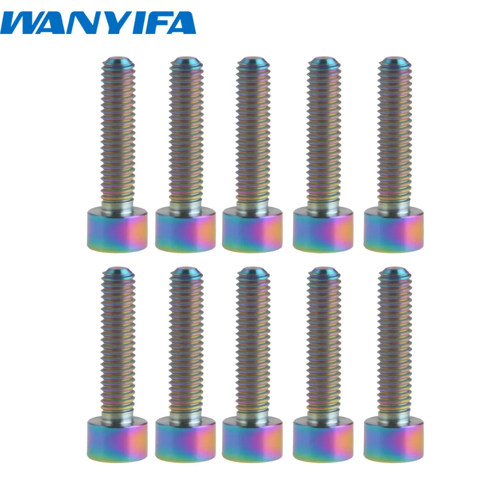 10Pcs M6X25mm M6 X 25mm Titanium Ti GR5 Bolts Screws Allen Head Socket