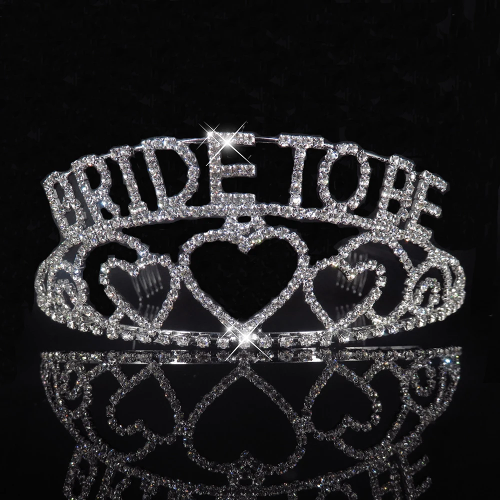 Hot Fashion Bridal Tiara & Crown Luxury Princess Wedding Party Hair Jewelry Women Girl Heart Crystal Prom Headband hair accessory jewelry set jewelry accessories hair headdress bridal headwear hair band crown