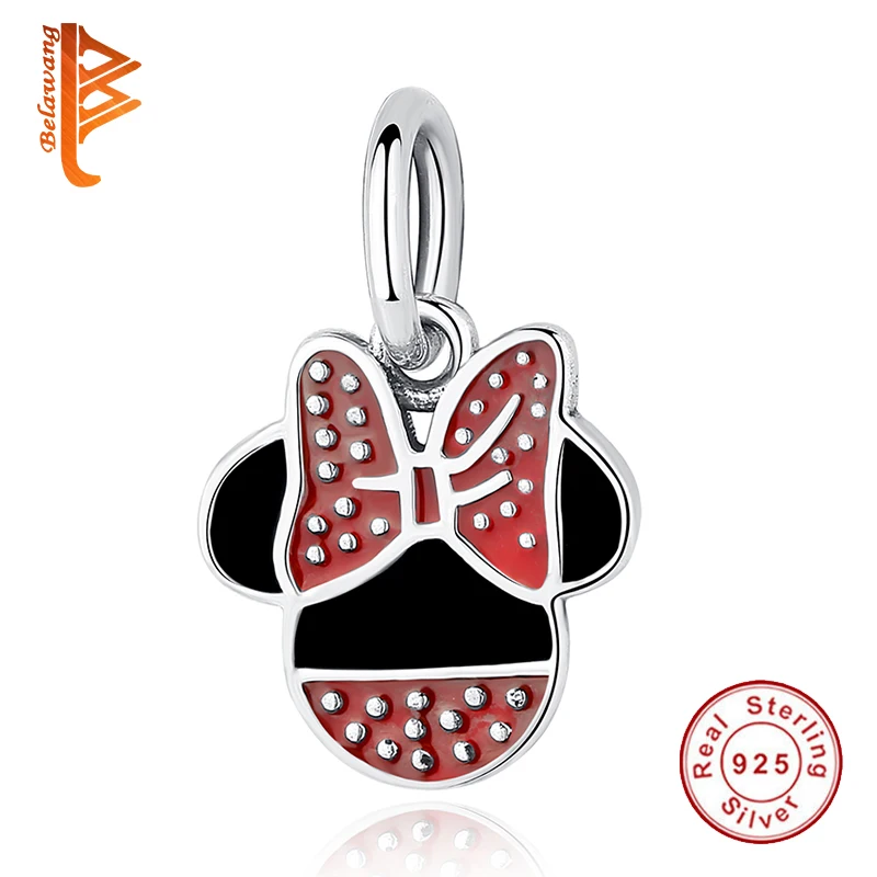

BELAWANG 100% 925 Sterling Silver Minnie Bead Fit Original Charm Bracelet For Women DIY Jewelry Making