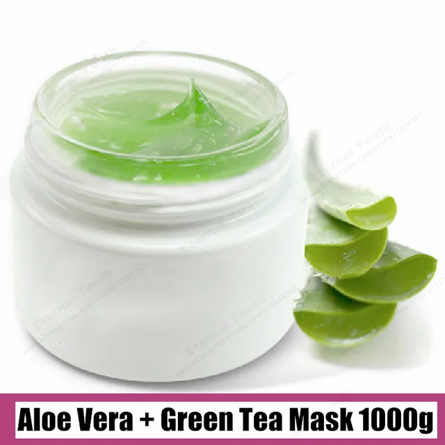 Natural Skin Repair Aloe Vera + Green Tea Mask 1000g Facial Damaged