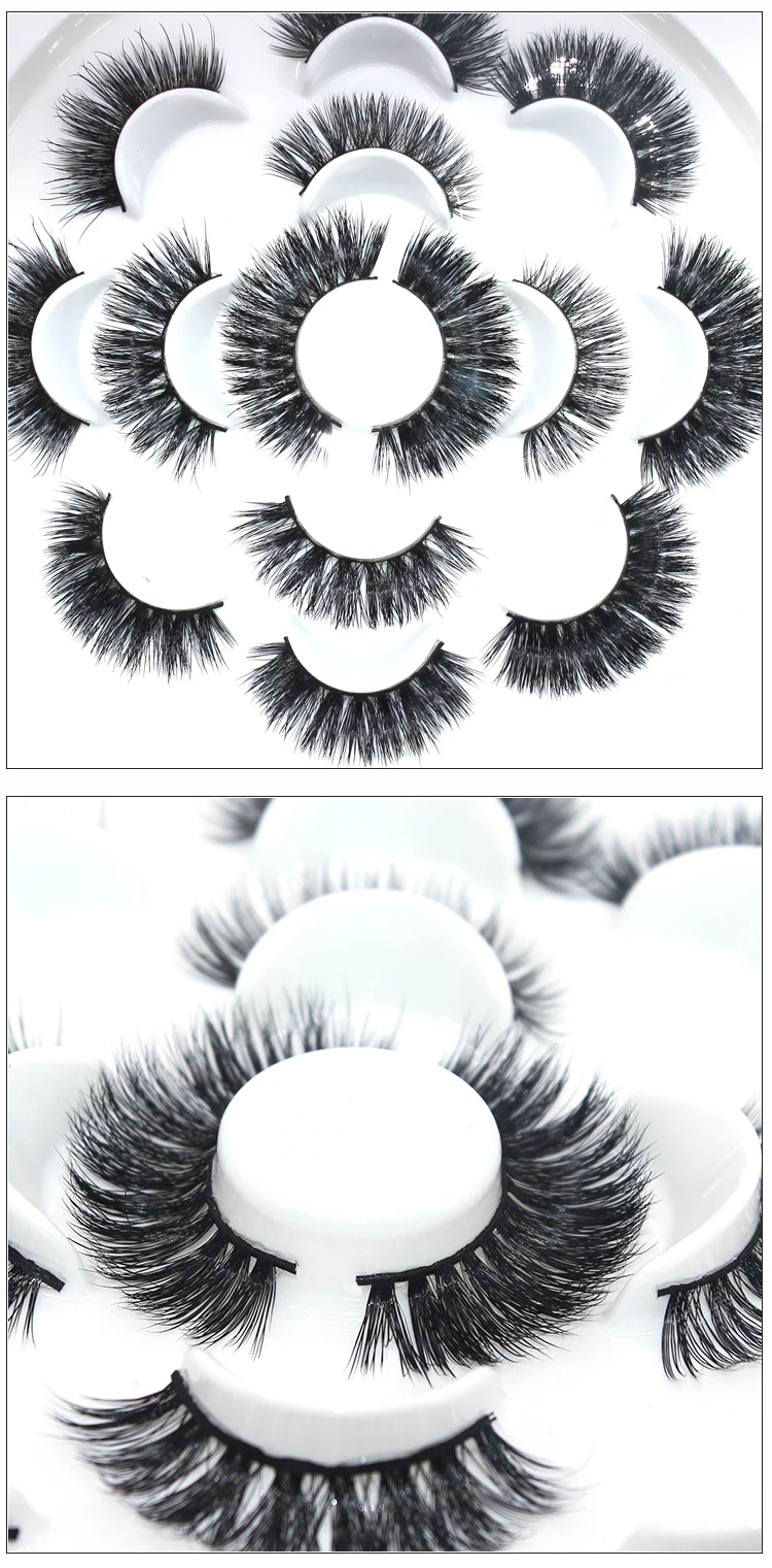 7pairs 3D Thick Mink Eyelashes Fake Lashes Long Makeup Mink Lashes Eyelash Extension False Eyelashes Mixed model