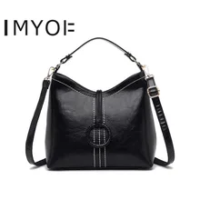 IMYOK сумки для женщин сумки женские тренд/один Повседневный ведро сумки на плечо новые дизайнерские сумки через плечо для девочек