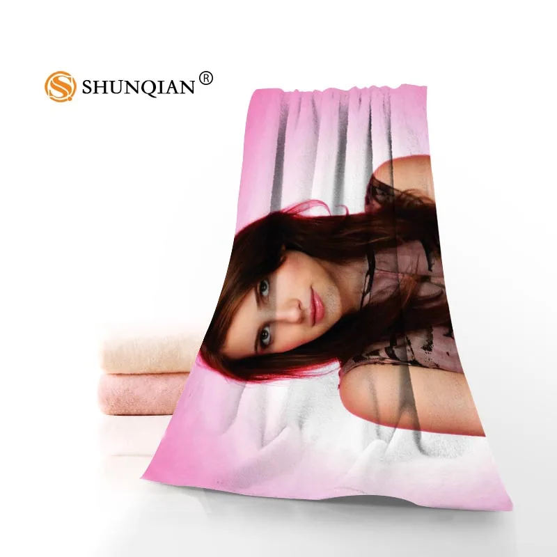 Эмма Робертс микрофибра ткань современная уход за кожей лица Полотенца/ванна Полотенца Размер 35 x75cm, 70x140 см возможен индивидуальный дизайн