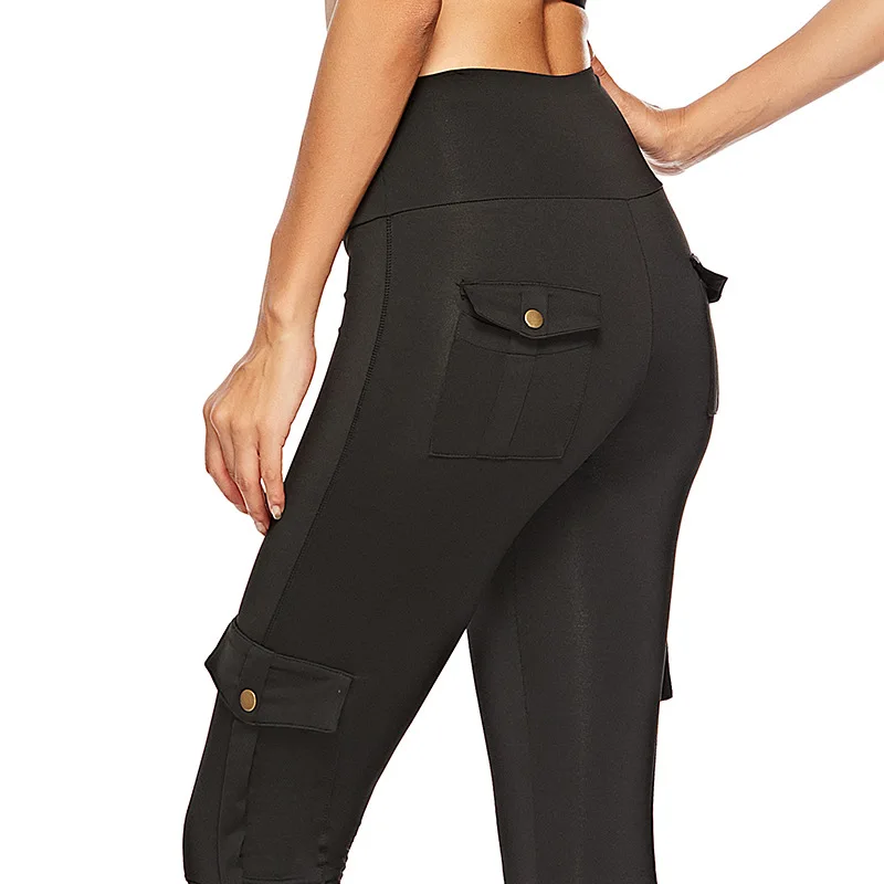 

LAISIYI High Waist Fitness Leggings Women Pocket Legins Solid Push Up Legging Women Clothing Polyester Leggins For the academy