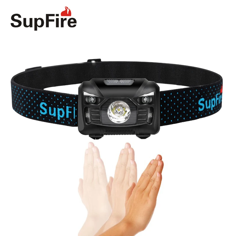 Фонарь для вспышки Linterna LED Supfire HL06 USB фонарь головы велосипеда Olight Surefir Nicron