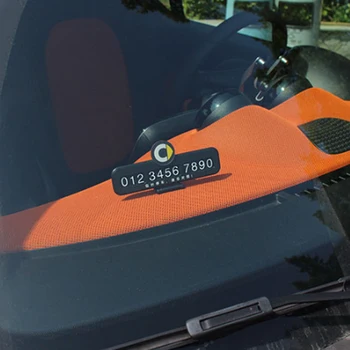 

Car Temporary Parking Card Smart Fortwo Forfour Number Shift License Digital DIY 6 Sets Phone Munber Hidden Plate Auto Accessory