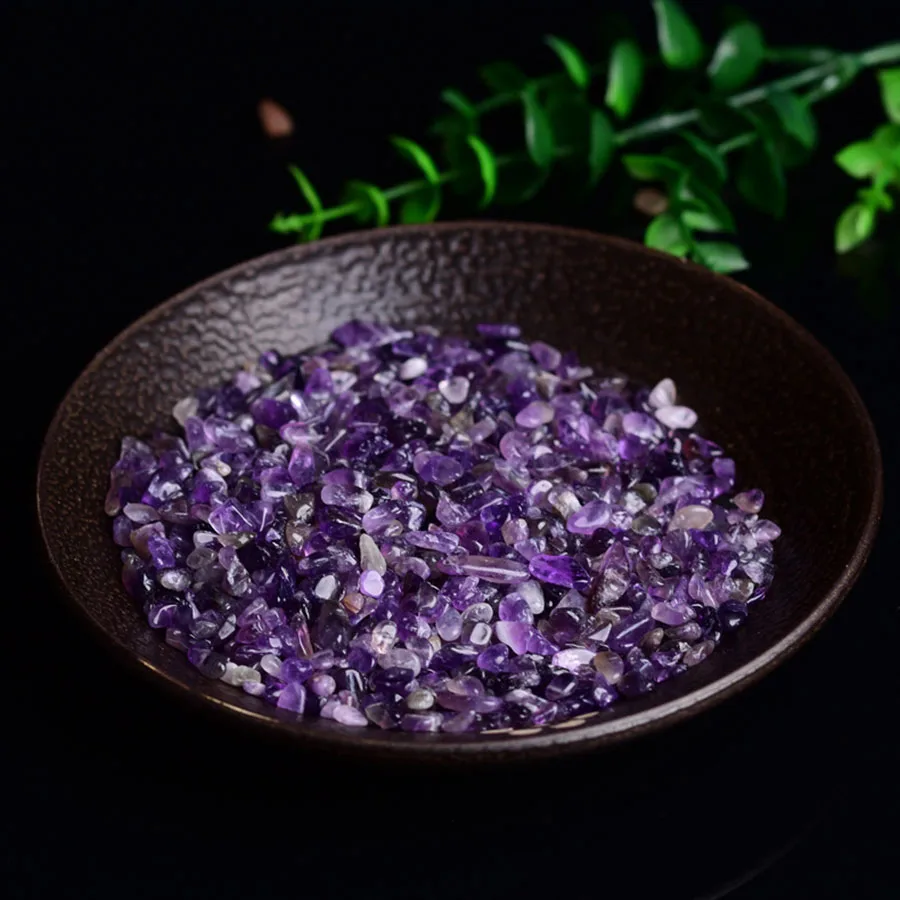 50g Natural Mini Amethyst Purple Point Quartz Crystal Stone Rock Chips Healing 8