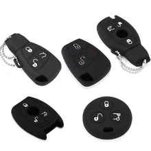 Автомобильный силиконовый чехол для ключей от машины, чехол для Mercedes Benz W203 W210 W211 amg W204 C E S CLS CLK CLA SLK Classe, умный автомобильный брелок