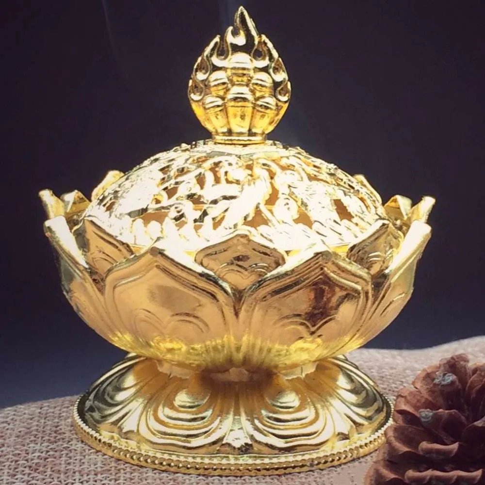 Тибетский Лотос Holy ароматическая мини горелка из цинкового сплава 3 цвета|incense