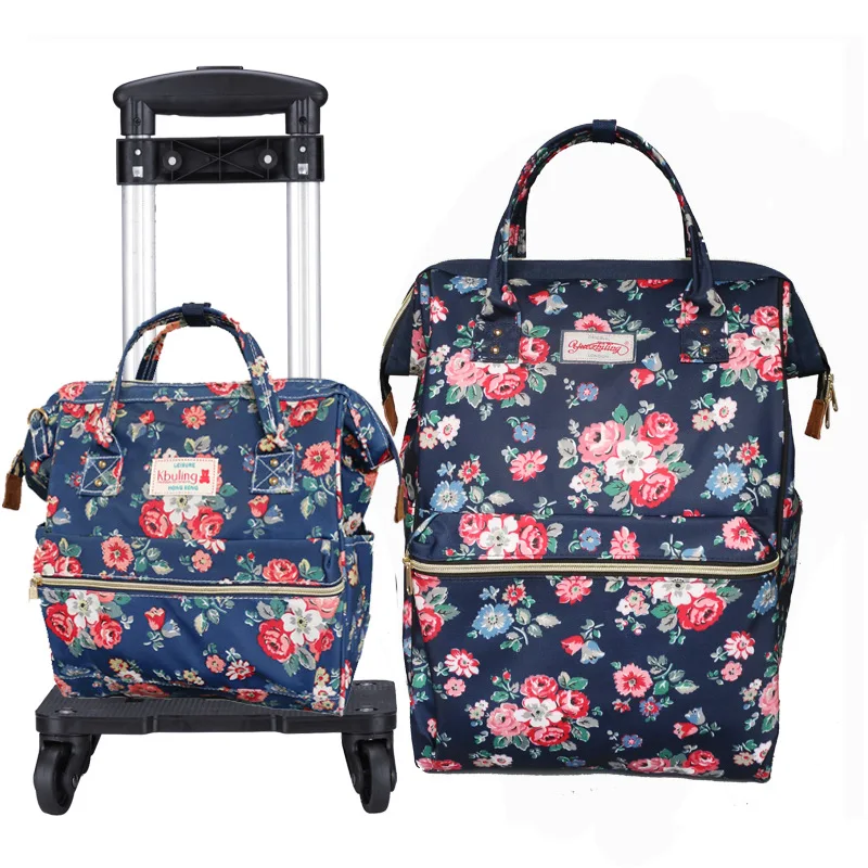 Переносная тележка для багажа дорожный рюкзак сумка на колесиках женская легкий