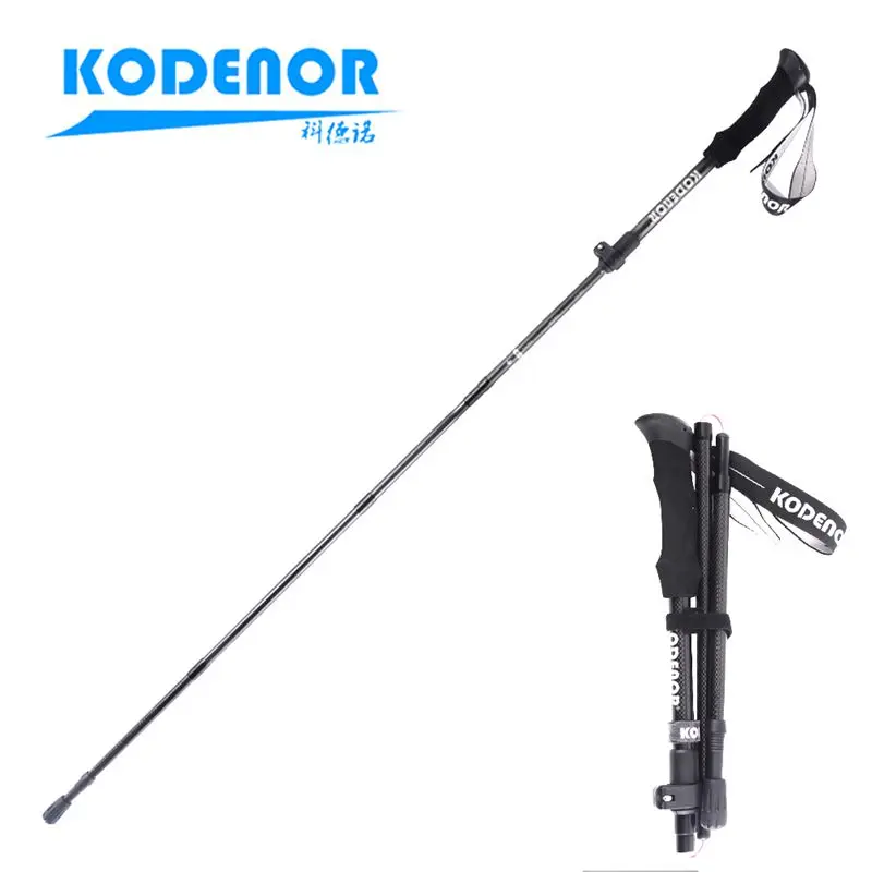 

Carbon Fiber Trekking Poles Folding Ultralight Quick Lock Hiking Pole Race Running Walking Stick