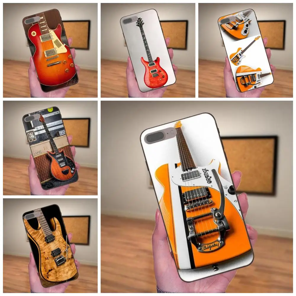 Оранжевый электроусилитель для гитары мягкий чехол из ТПУ с узором Apple iPhone X XS Max XR