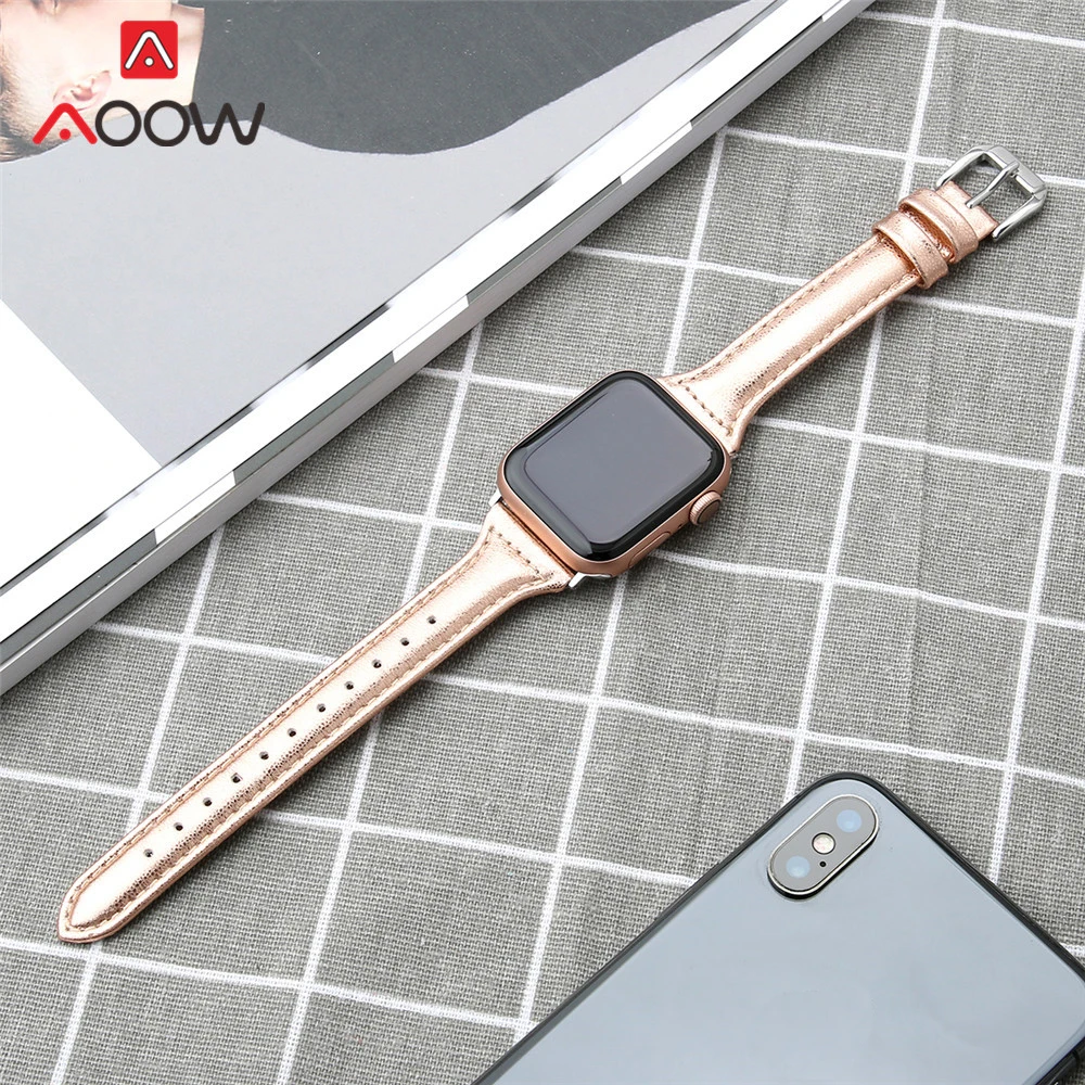 Ремешок из натуральной кожи для Apple Watch 4 5 38 мм 40 42 44 мм|Ремешки часов| |