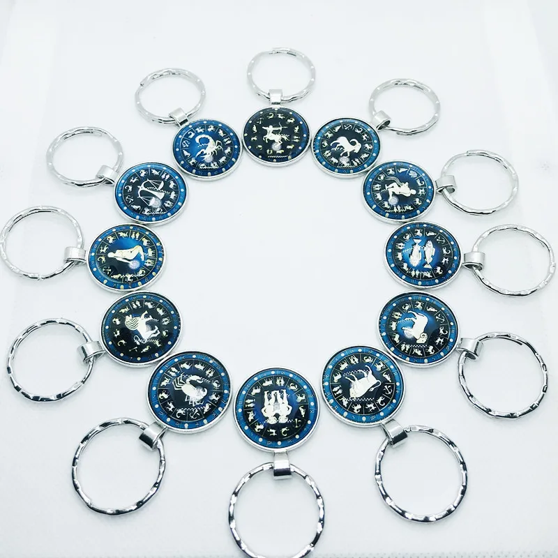 

Car Jewelry Keychain 12 Constellation Key Ring Alloy Keychain Car Accessories