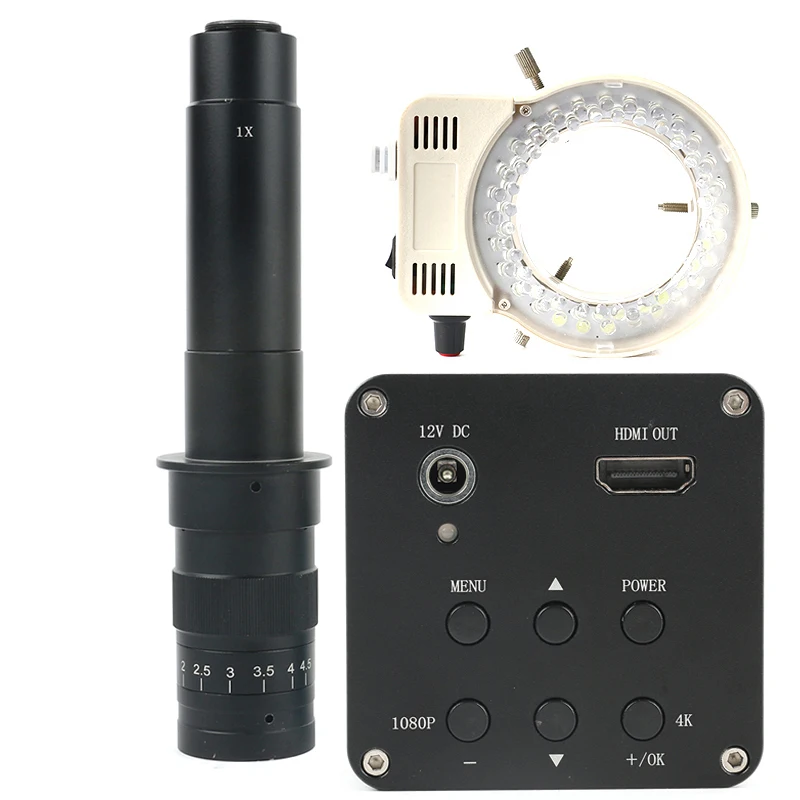 SONY Sensor 1080 P 4 K UHD 8MP CMOS Digitale Elektronische Digital Industrie HDMI Video Mikroskop Kamera 100x 180x 300x C Mount Objektiv-in Mikroskope aus Werkzeug bei