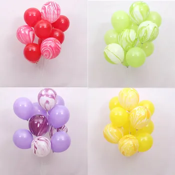 

10pcs 10"red pink latex balloons Agate Marble balloon Romantic wedding decoration children's birthday party balloon kids toys