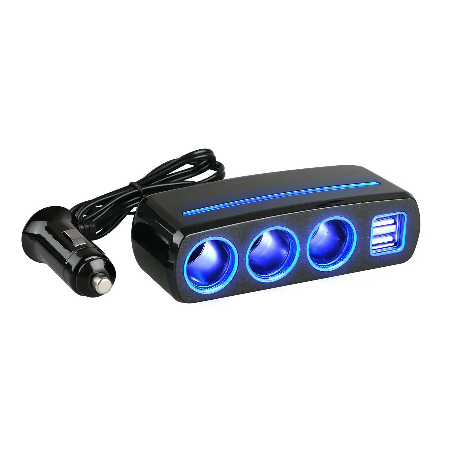 

Car Charger Dual USB Port Splitter 12V-24V Socket Power Cigarette Lighter Outlet