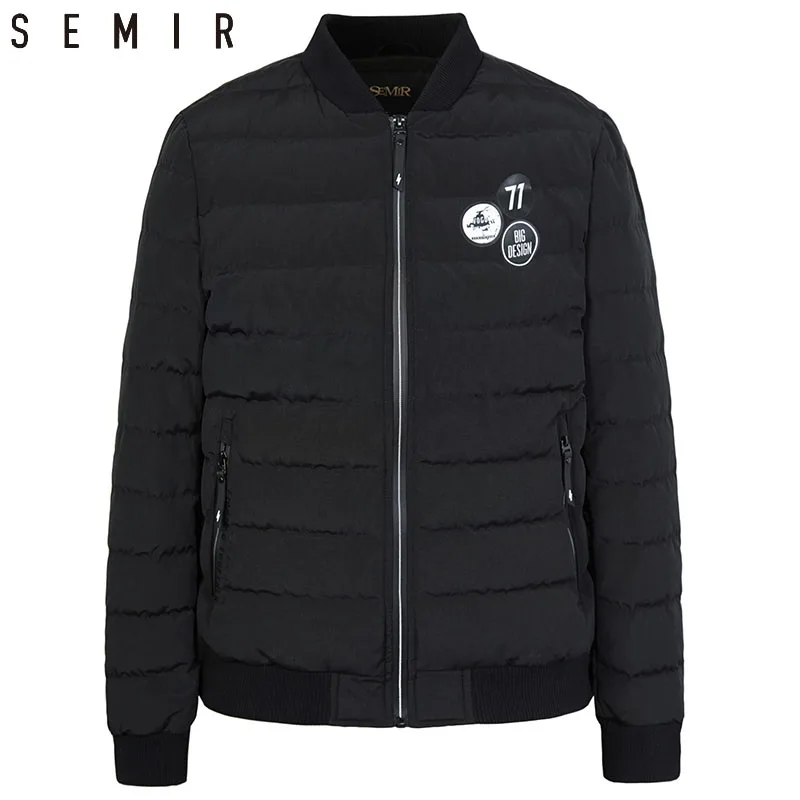 SEMIR down jacket for man casual baseball warm outerwear down jacket for men winter duck down 