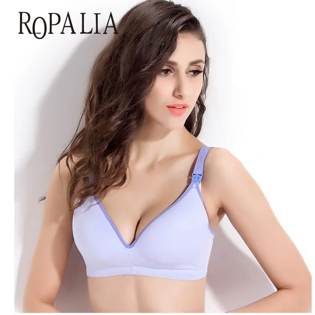 Sexy Women Cotton Soft Wire Free Breastfeeding Maternity Nursing Bra