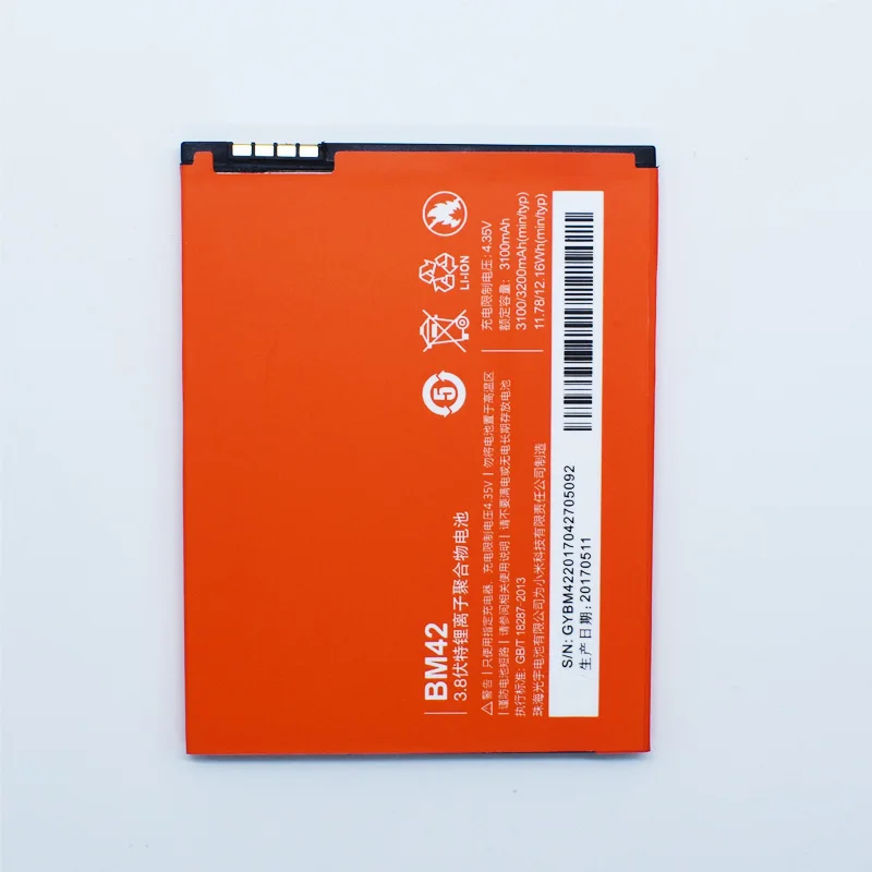 Hekiy новый аккумулятор BM42 для Xiaomi Redmi Note 4G Prime 3200mAh высокого качества на