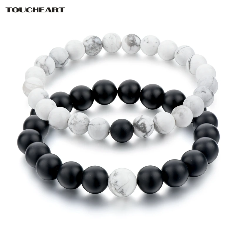 

TOUCHEART 8mm European Stone Sweetheart Charm Bracelet Bangles For Women Men With Stones Love Casual Jewelry Bracelet SBR160101