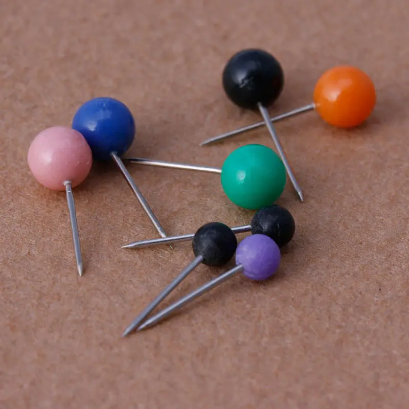 

50Pcs/bag Multicolor Round Pearl Head Pins Fishing Line Brooches Fishing Tackle