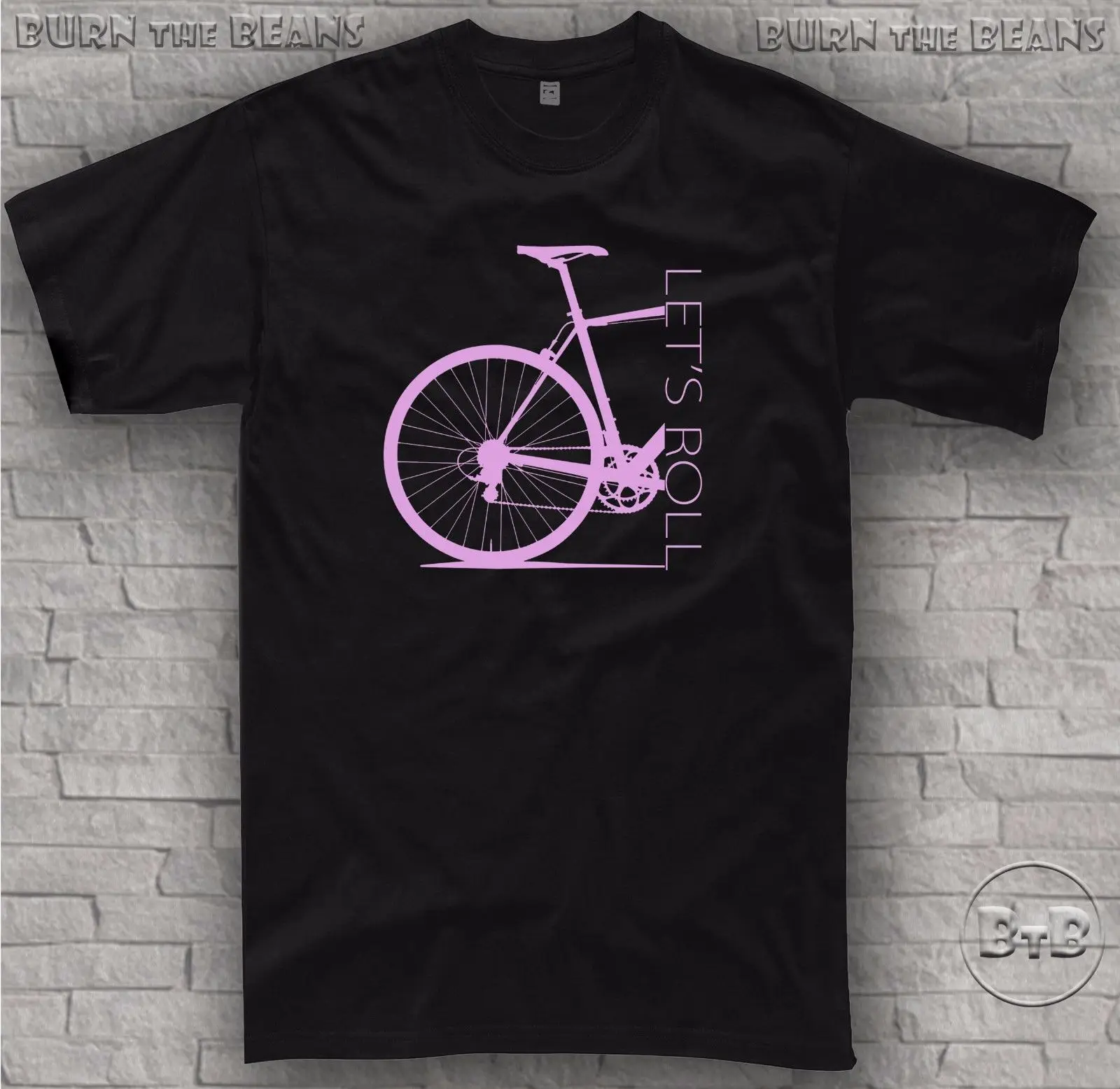 

Cycling t shirt lets roll ride road mountain bike gift mtb t-shirt + women's Cartoon t shirt men Unisex New Fashion tshirt