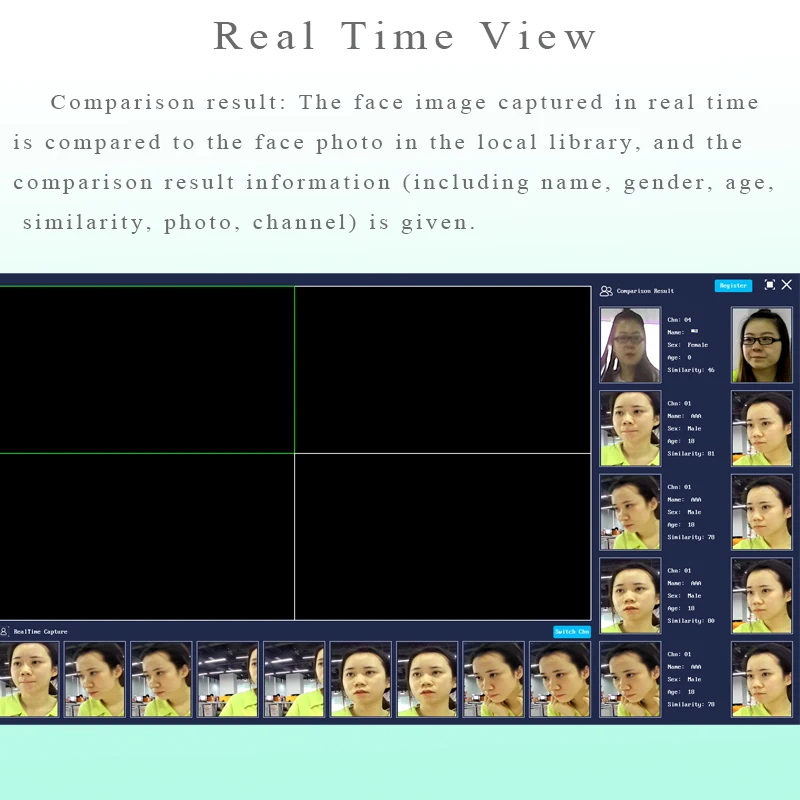 Tanie Rozpoznawanie twarzy NVR 8 CH P2P IP wideorejestrator obsługuje H.265 264 Onvif 1HDMI + 1VGA inteligentna analiza wideo dla kamery IP CCTV NVR