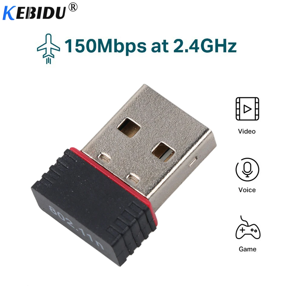 Kebidu Мини USB Сетевая LAN Карта 150 Мбит/с WiFi беспроводной адаптер 802,11 n/g/b MT7601 для телефона Ноутбук Pro Air Win Xp 7 ноутбук