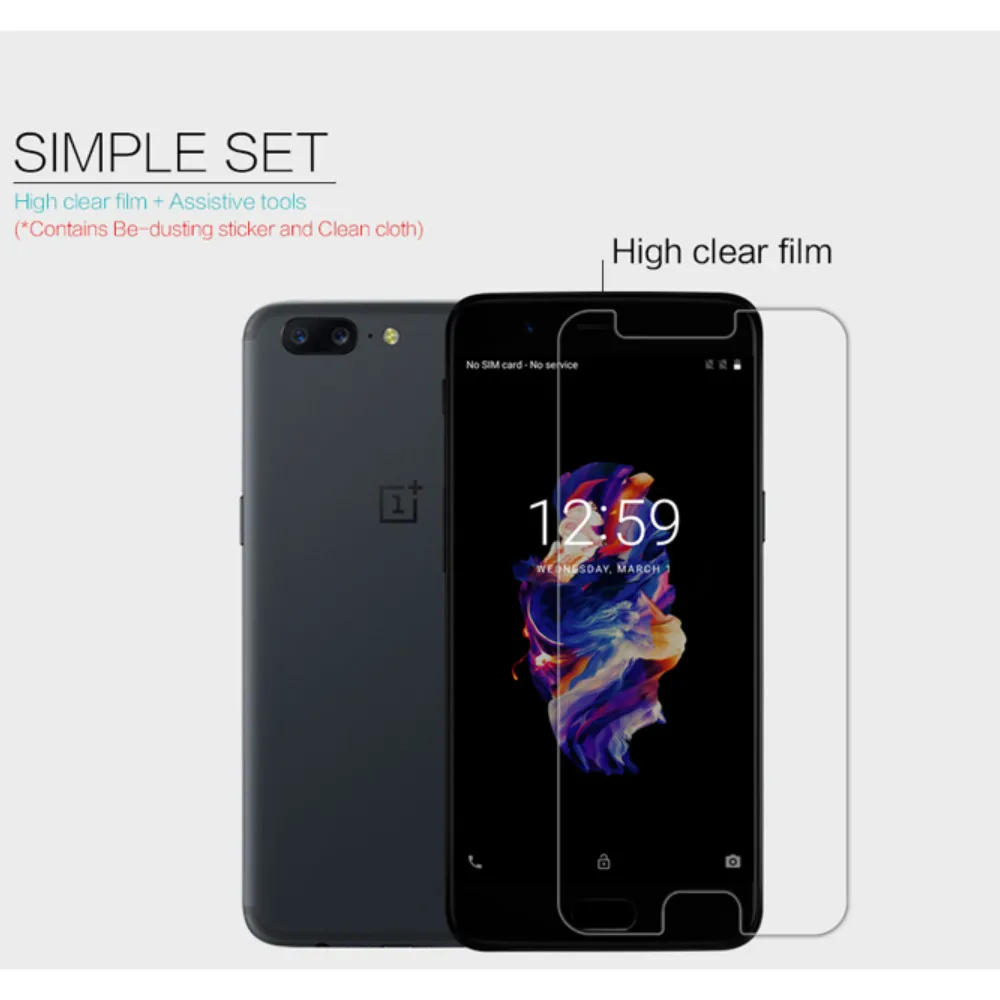 Защита для экрана Oneplus 5 2 шт./лот суперпрозрачная или матовая Защитная пленка NILLKIN