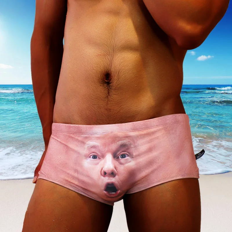 

Swimwear Swim Shorts Trunks Men Trump Putin Sexy Beach Board Swimming Quick Drying Swimsuits Mens Surffing shorts Bating Suit