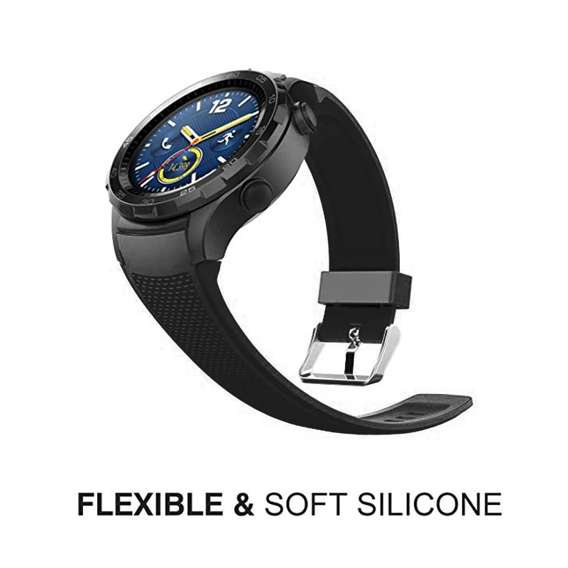 20 мм силиконовый ремешок Ремешки для наручных часов huawei watch 2S спортивные часы умные часы быстросъемные TPE Ремешки ремешок черный, оранжевый