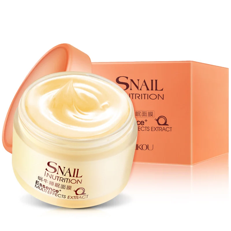

New Snail Sleeping Mask Face Skin Care Cream No Wash Whitening Moisturizing Repair Fade Spot Facial Night Cream WH998