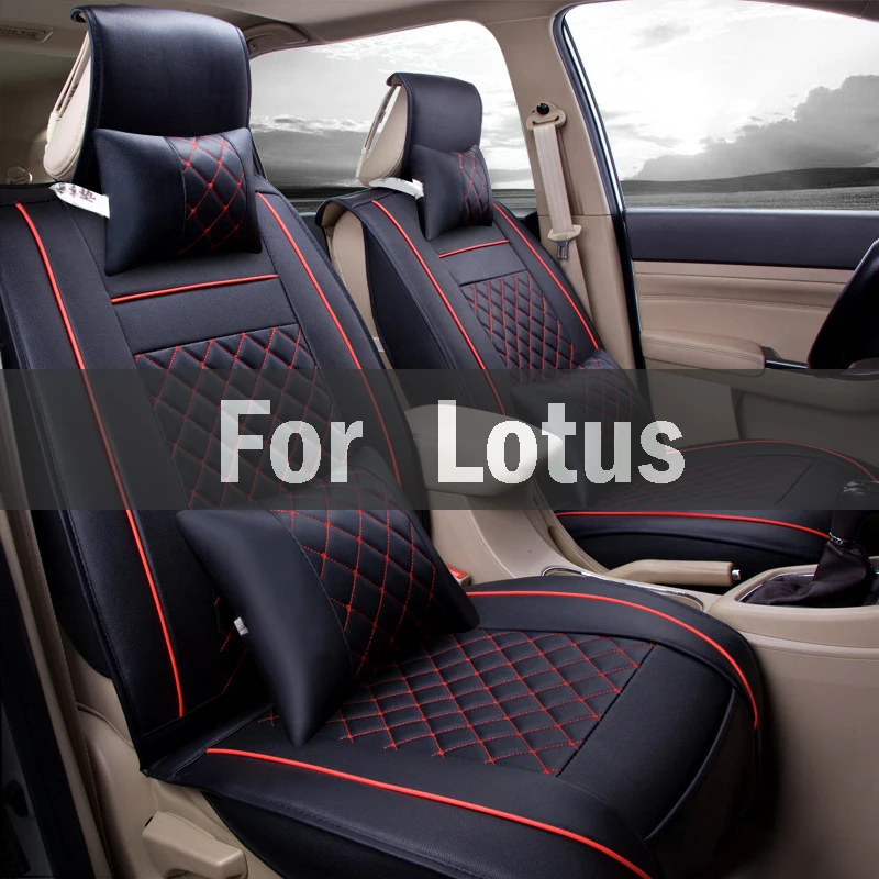 

Life Auto Fit Most Pu Leather Car Seat Cover Pad Auto Cushion Protection Mat, Black+Red Set For Lotus Elise Exige Europa Evora S