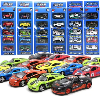 

2018 hot pull back car set children's toys pull back car alloy model