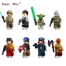 Одиночный Хан Solo Люк Скайуокер Rebel Pilots Sabine Wren Yoda Специальное предложение строительные блоки игрушки для детей